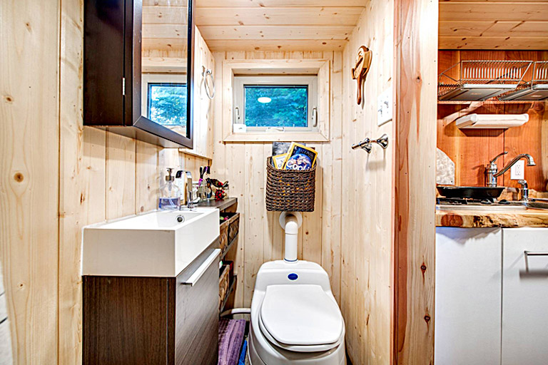 Basecamp tiny home has huge roof deck built for mountain climbers