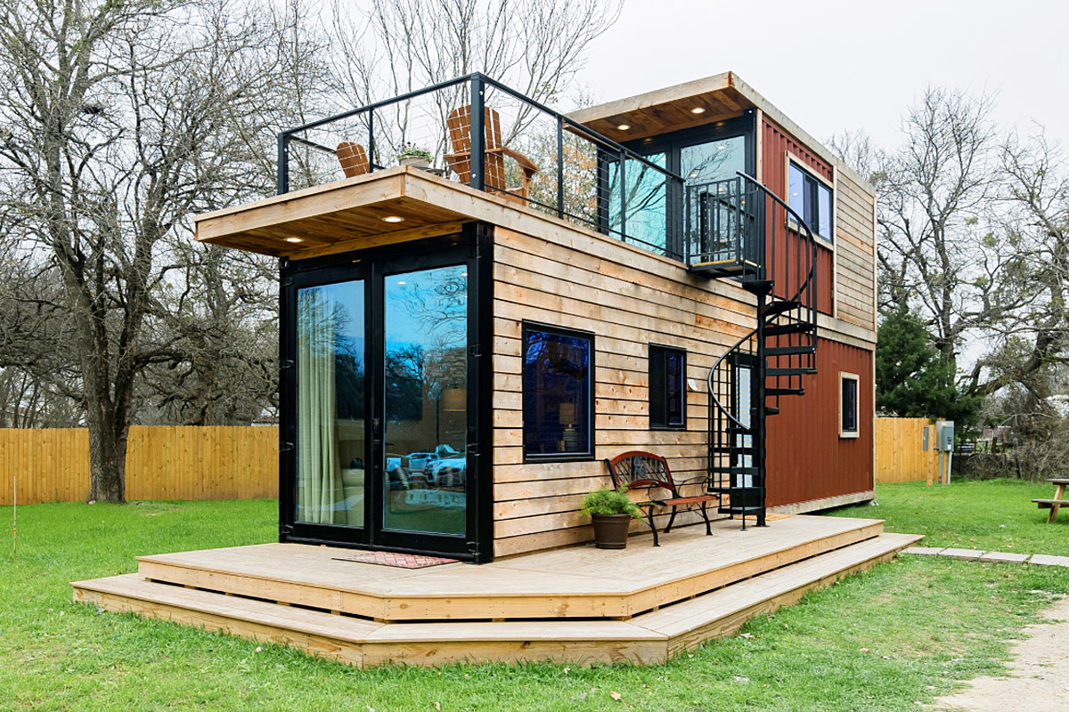 Two Story Shipping Container Tiny Home | Helm by CargoHome - Country Froot