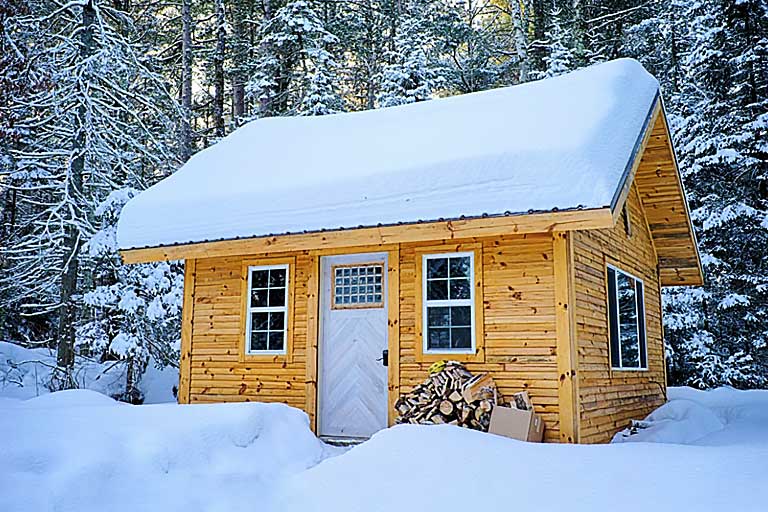 6' x 20' Redwood Cabin Tiny House Floor Plan With Loft