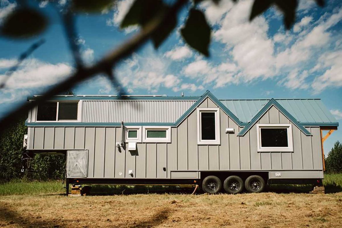 Macdonald: A 32 ft gooseneck trailer tiny house with e-bike garage