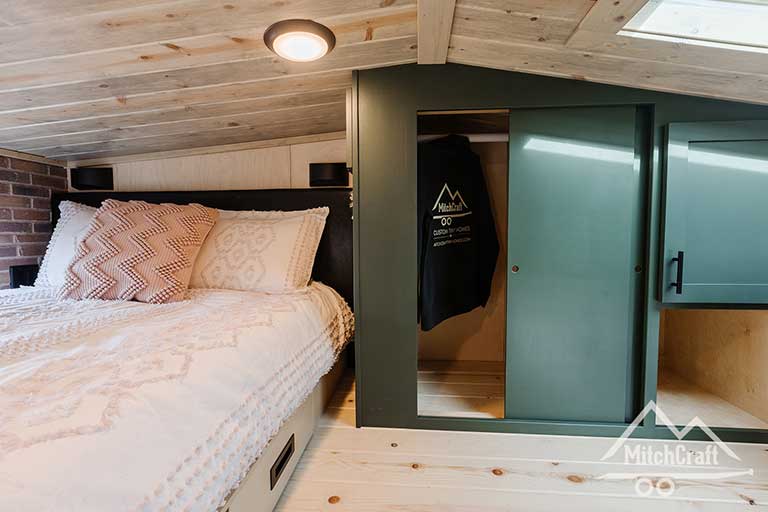 Discover the Sustainable Charm of Nicole's 16x8 Tiny Home by MitchCraft Tiny Homes A Tiny House Living Solution