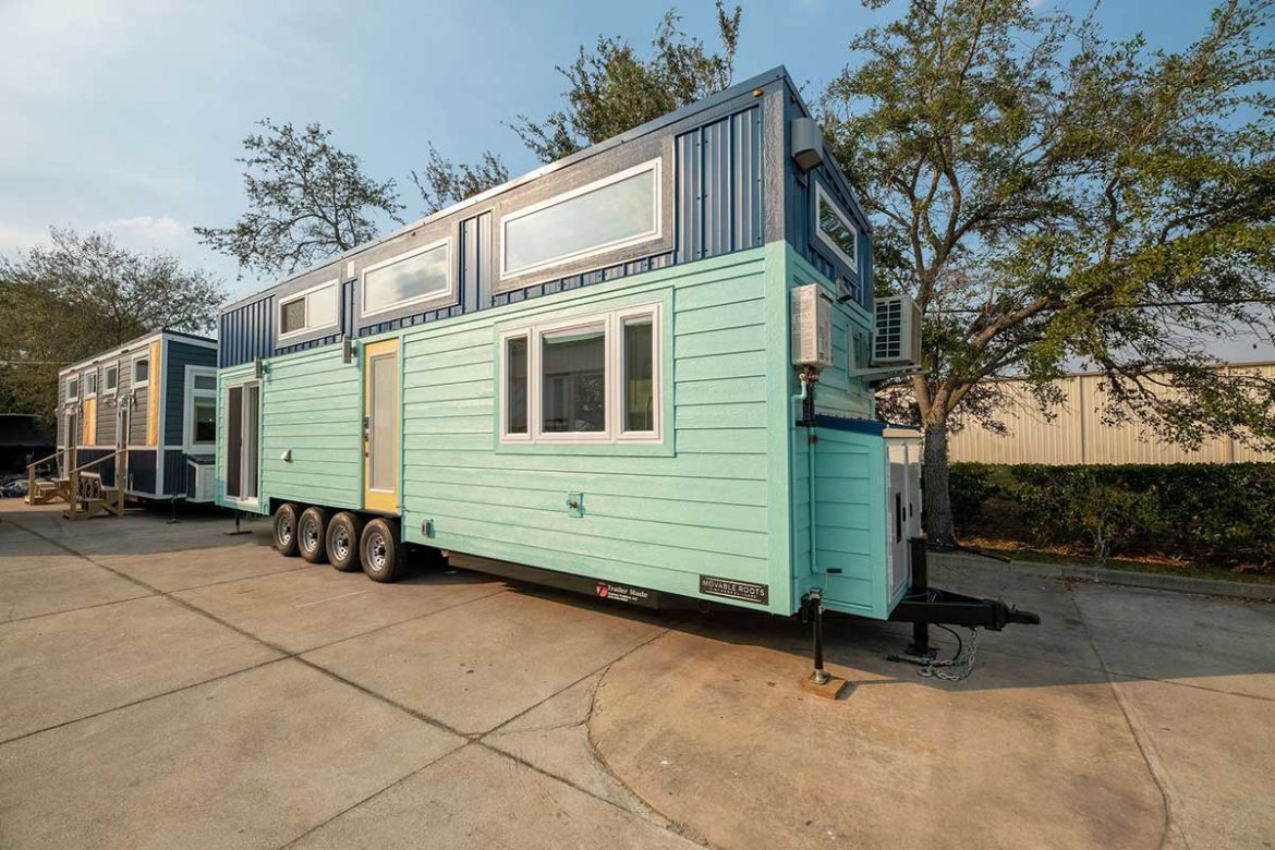 The Heese tiny house on wheels with clean interior color for functional living