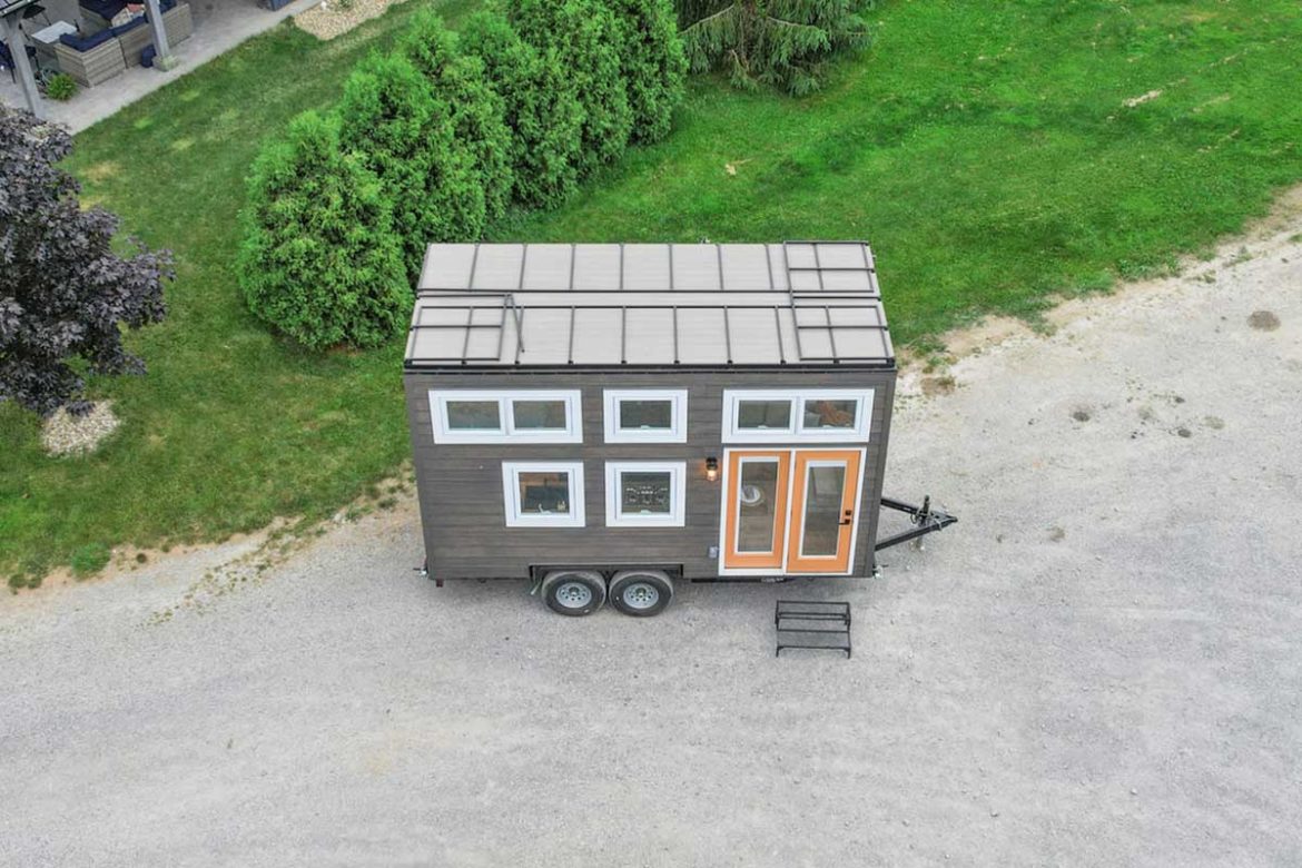 The Mini Tiny House 'Pathway' Has A Cute Rooftop Deck For Entertainment