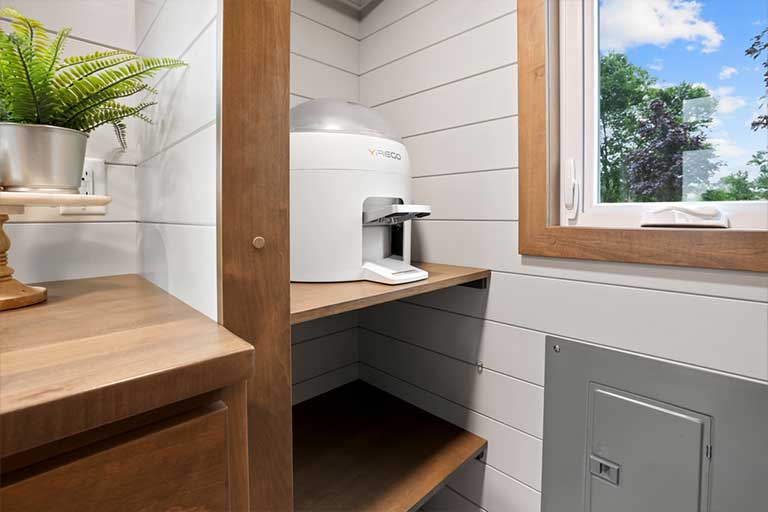 The Mini Tiny House 'Pathway' Has A Cute Rooftop Deck For Entertainment